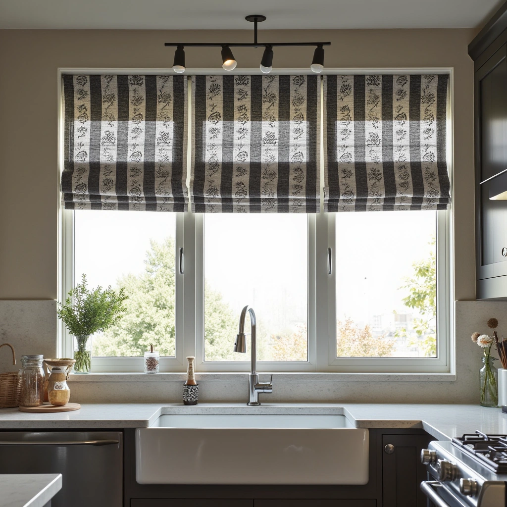 Idea 13: Charming Black and White Window Treatments